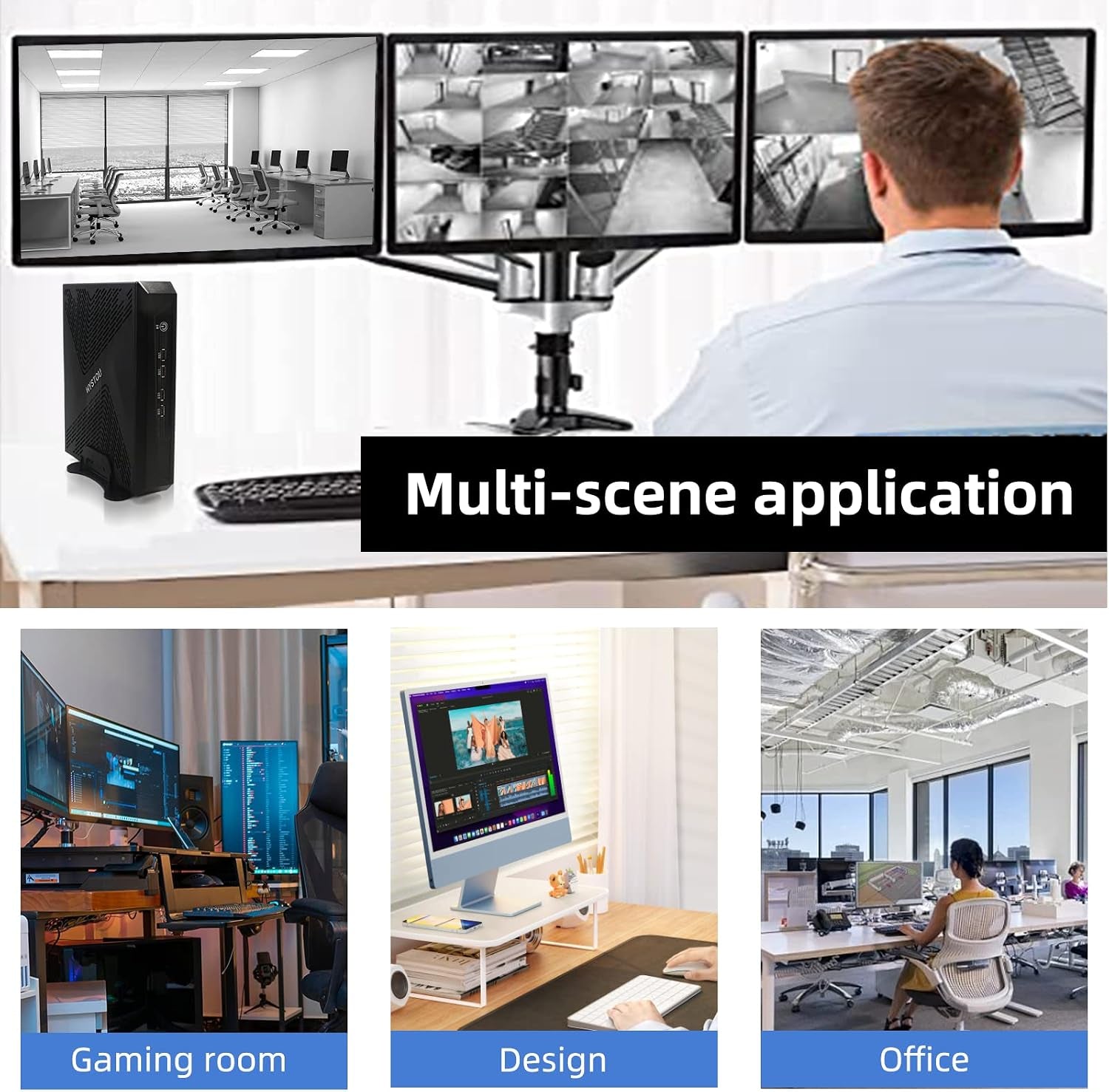Mini Gaming PC Geforce GTX 1650, Small Desktop PC Windows 10 Pro Core I5-9400F 64GB DDR4 512GB SSD, Micro Computer RJ45 LAN, DP+2*HDMI+DVI, Wifi2.4G+5.0G, BT, 4Xusb 3.0, 2*SATA3.0