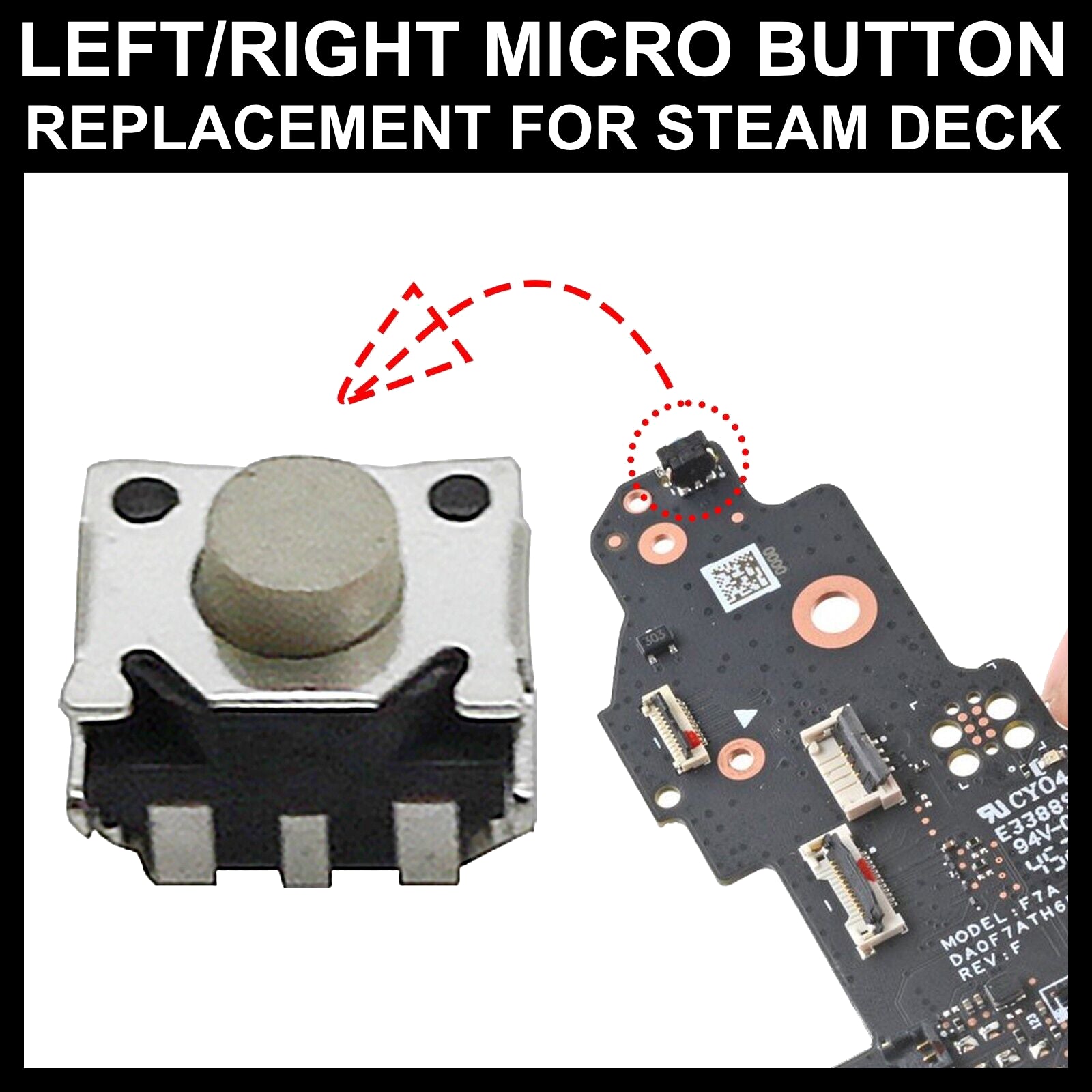 New for Valve Steam Deck 1010 Left/Right Bumper Shoulder Trigger Button L1/R1