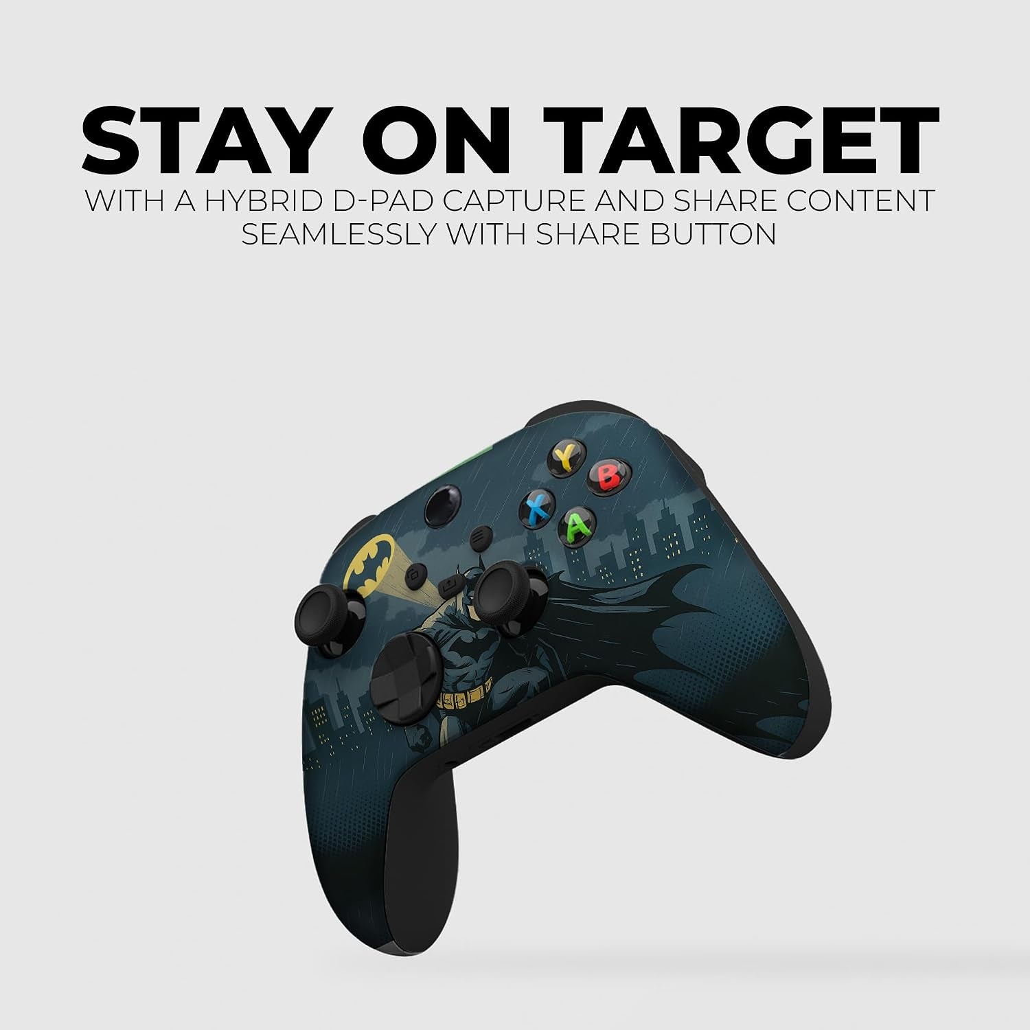 Battman Gottham Guarrdian Custom X-Box Controller Wireless Compatible with X-Box One/Series X/S Customized in USA with Permanent HYDRO-DIP Printing (NOT JUST a SKIN) (MODDED)