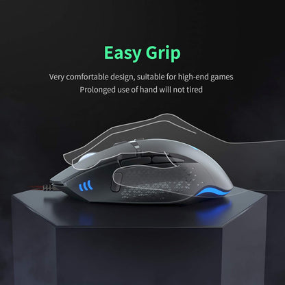 CYD Gaming-Mouse USB PC Computer-Mouse-Wired for Game Daily 7 Programmable Buttons Comfortable Grip Ergonomic Optical RGB Desktop Laptop Gamer-Mice (C309)