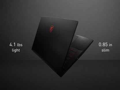 GF63 Thin 15.6" Gaming Laptop, Intel Core I5-11400H, NVIDIA Geforce GTX 1650, 8GB Memory, 256GB Nvme SSD, Windows 11, 11SC-693