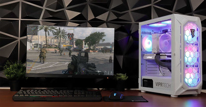 Rebel 4.0 Gaming PC - AMD Ryzen 7 (4.1Ghz), RTX 4060 8GB, 16GB DDR4, 1TB SSD, Arctic White