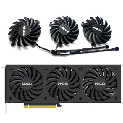 NEW 4PIN CF-12910S RTX 3070 TI X3 GPU Fan，For INN03D Geforce RTX 3070 TI、RTX 3080、RTX 3080 TI X3 OC Graphics Card Cooling Fan