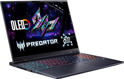 Acer Predator Helios Neo 16S Gaming Laptop Computer - 16" 2.5K WQXGA 240Hz, Intel Ultra 9 275Hx(Up to 5.4Ghz), NVIDIA RTX 5070Ti 12GB GDDR7, RGB KB, Win 11 Pro, W/Accessories(32 GB RAM, 2 TB SSD)