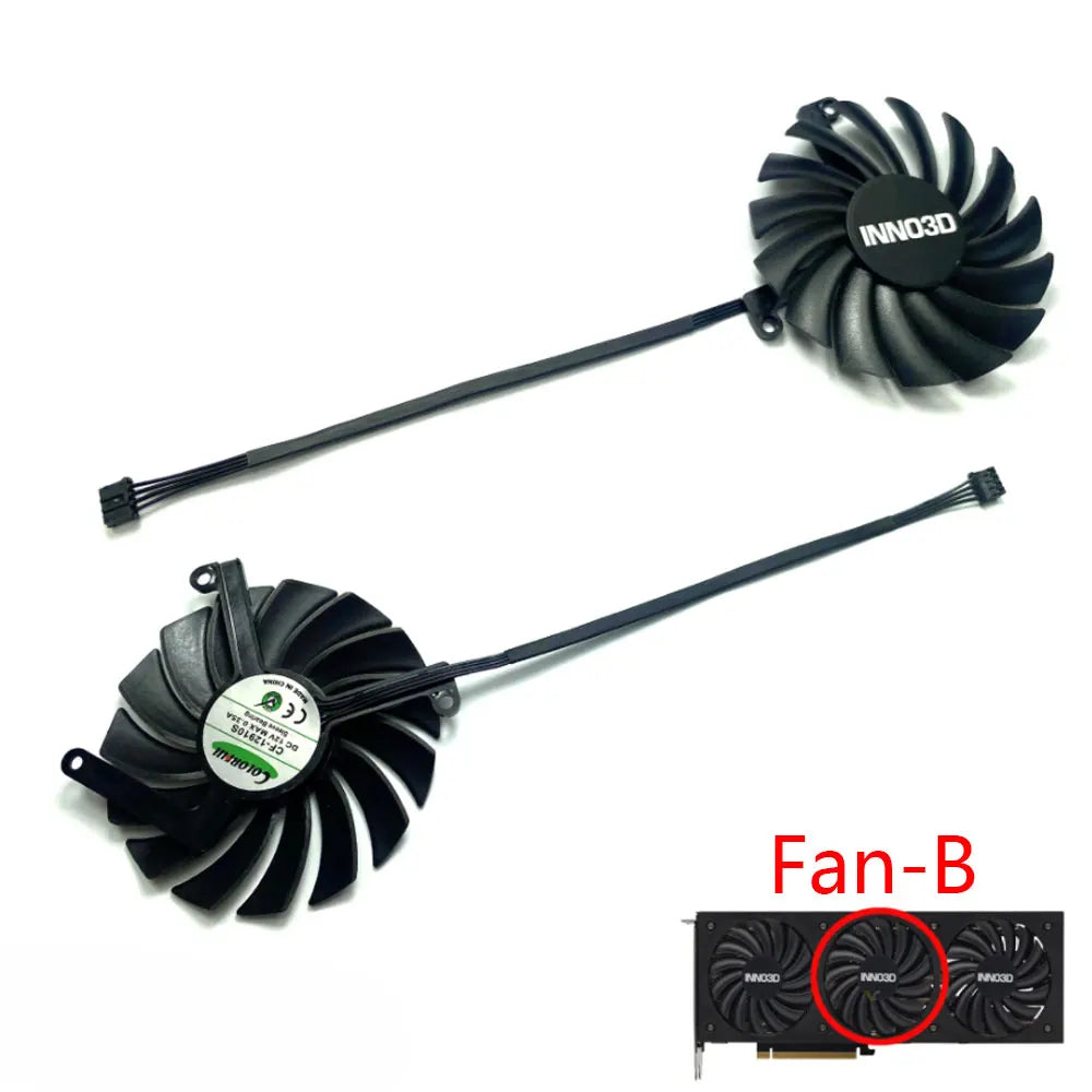 NEW 4PIN CF-12910S RTX 3070 TI X3 GPU Fan，For INN03D Geforce RTX 3070 TI、RTX 3080、RTX 3080 TI X3 OC Graphics Card Cooling Fan