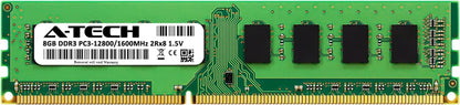 8GB DDR3 1600Mhz PC3-12800 CL11 DIMM 2Rx8 1.5V 240-Pin Non-Ecc UDIMM Desktop RAM Memory Module