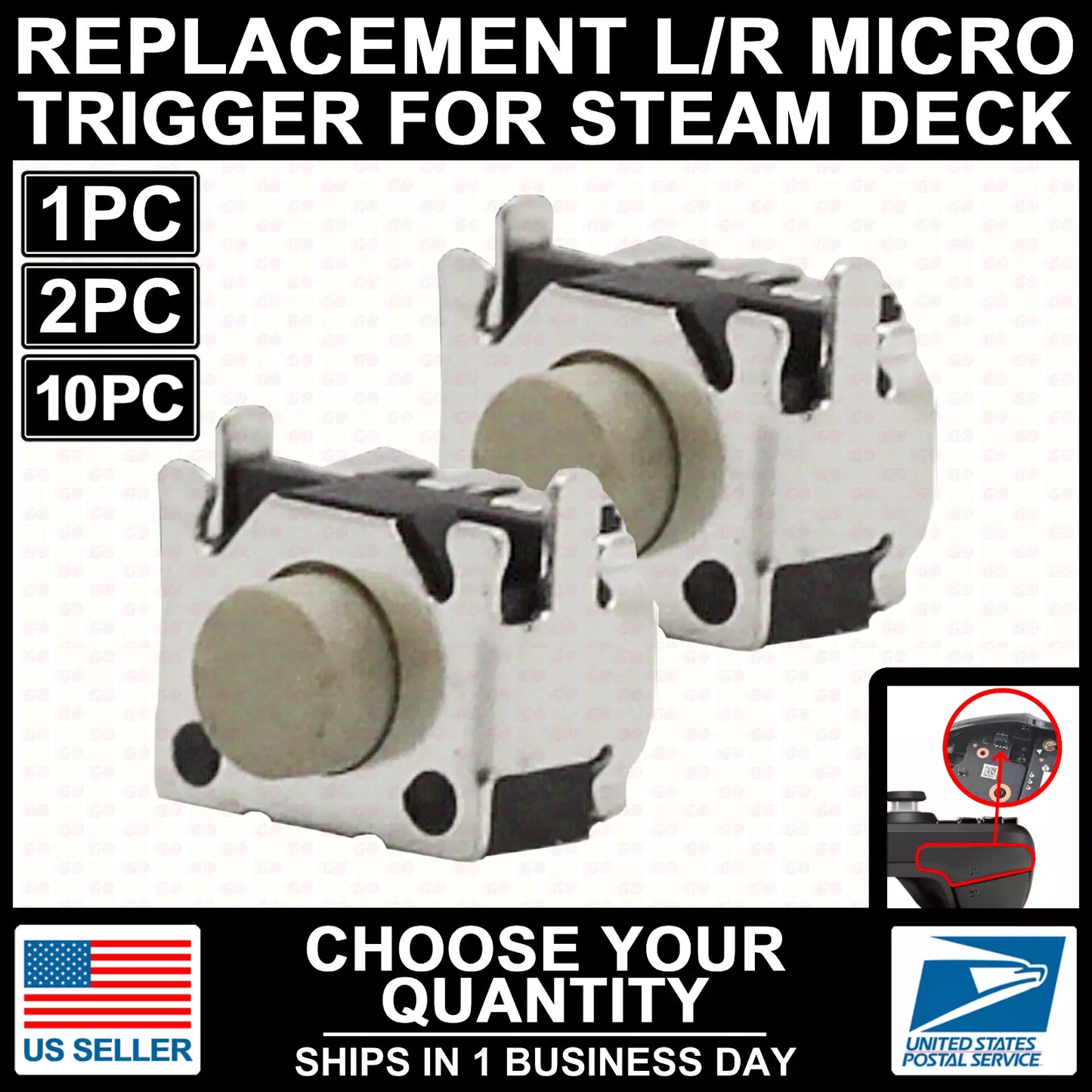 New for Valve Steam Deck 1010 Left/Right Bumper Shoulder Trigger Button L1/R1