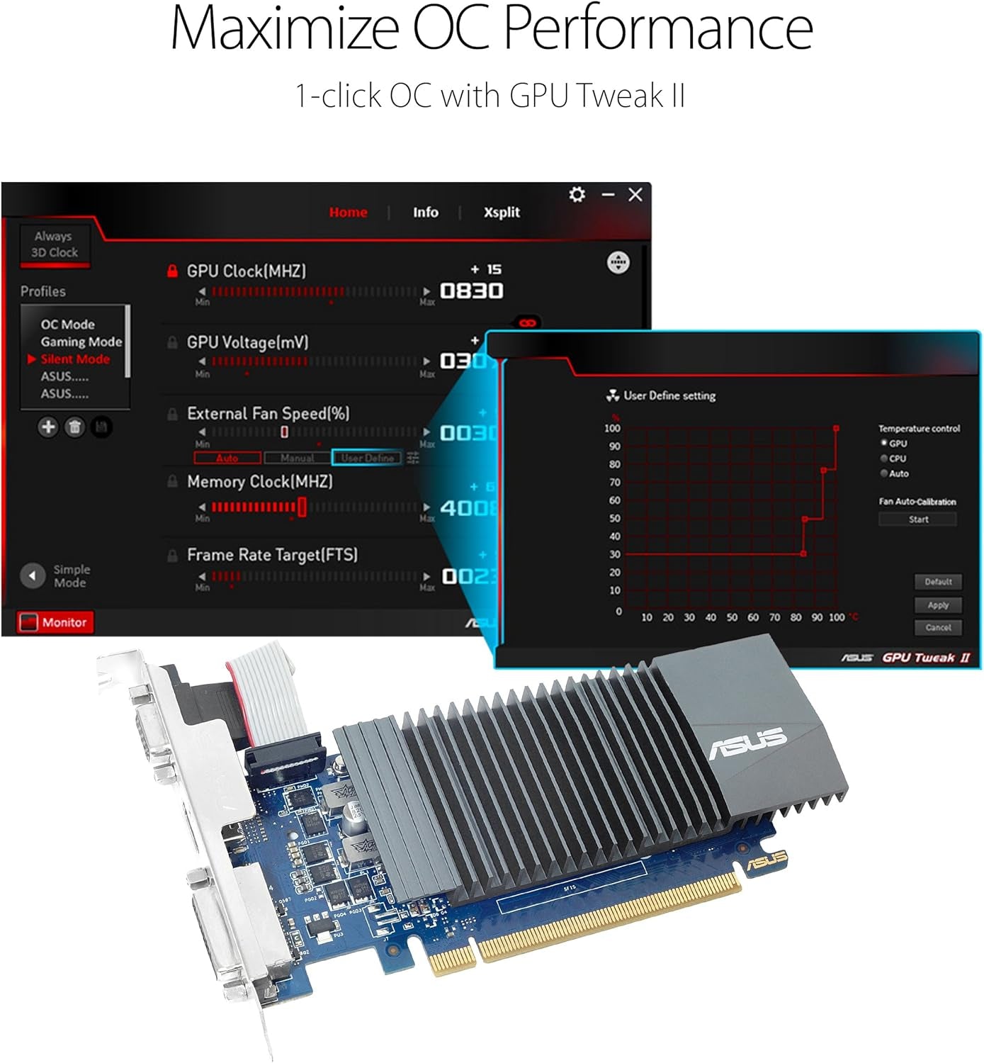 ASUS Geforce GT 710 1GB GDDR5 HDMI VGA DVI Graphics Card (GT710-SL-1GD5-BRK), 3 Year Warranty