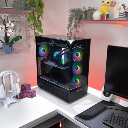 Element Black Gaming PC Desktop Computer Intel Core I9 14900F, NVIDIA Geforce RTX 5070 12GB, 32GB RAM, 1TB SSD, Windows 11, EBI9N5702