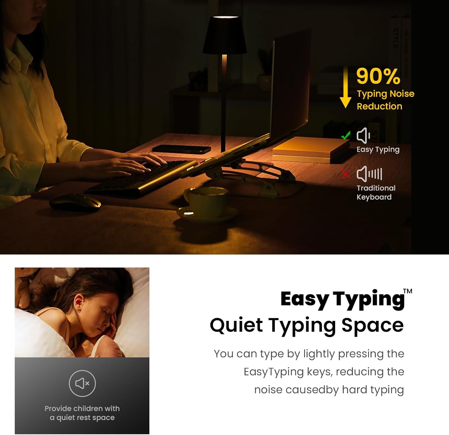 Wireless Keyboard and Mouse Combo - Grey Black | Compact Quite Scissor-Switch Keyboard with Optical Mouse, Includes USB-A Nano Receiver, for Computer,Mac,Laptop,Pc,Windows