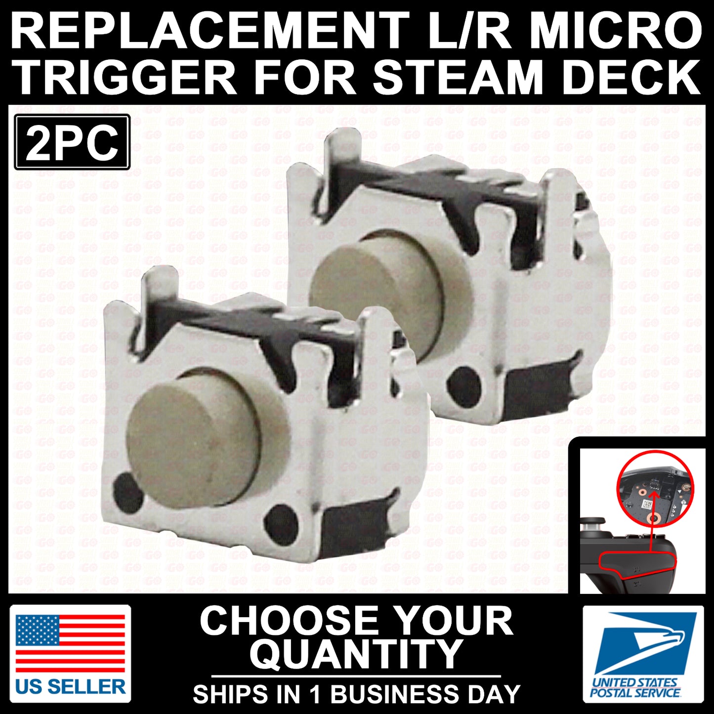 New for Valve Steam Deck 1010 Left/Right Bumper Shoulder Trigger Button L1/R1
