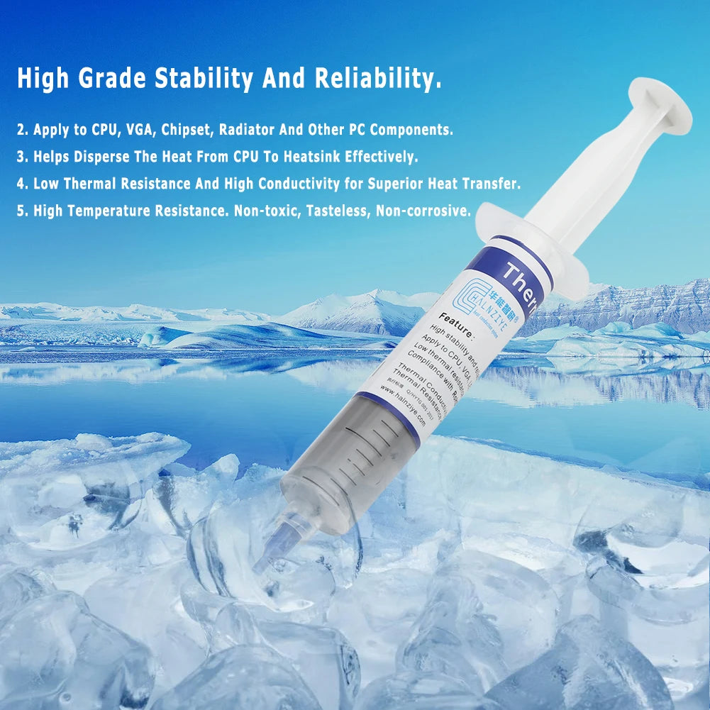 Thermal Paste for GPU CPU HY510 Thermal Conductive Compound Silicone Grease Paste for GPU CPU Chipset Cooling Grey CPU Cooler