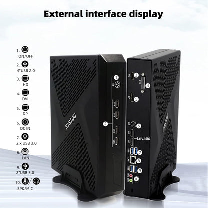 Mini Gaming PC Geforce GTX 1650, Small Desktop PC Windows 10 Pro Core I5-9400F 64GB DDR4 512GB SSD, Micro Computer RJ45 LAN, DP+2*HDMI+DVI, Wifi2.4G+5.0G, BT, 4Xusb 3.0, 2*SATA3.0