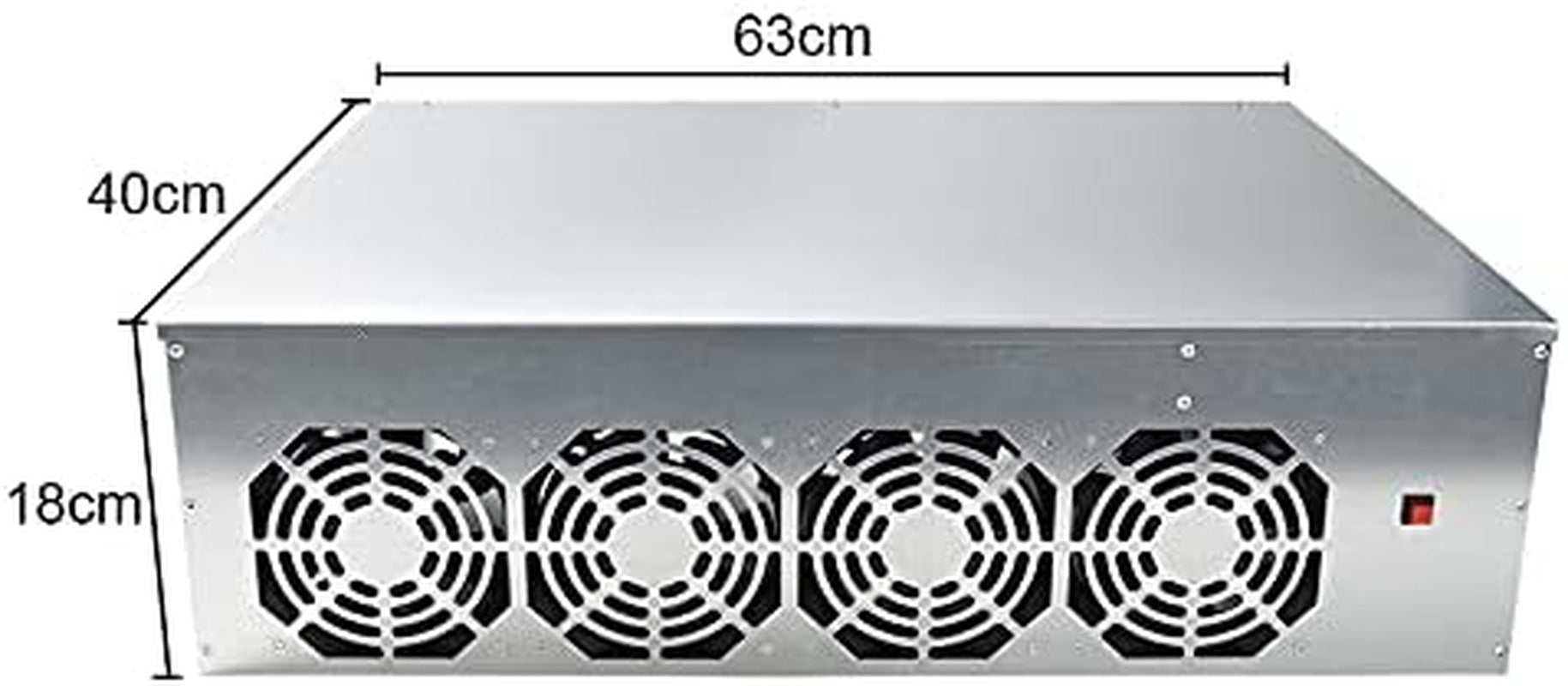 BTC D37 Mining Rig, 8 GPU Complete Miner Rig, Mining Machine System for Crypto Coin Currency Mining, GPU Miner Including Motherboard (Without GPU) Case with Cooling Fans,Barebones