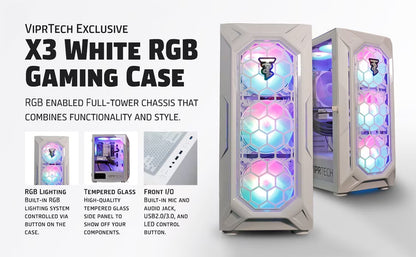 Rebel 4.0 Gaming PC - AMD Ryzen 7 (4.1Ghz), RTX 4060 8GB, 16GB DDR4, 1TB SSD, Arctic White