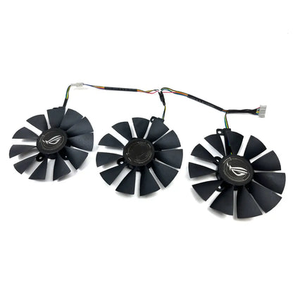 1SET 6PIN ROG-STRIX-RX580-O8G-GAMING GPU Fan，For ASUS ROG-STRIX-RX 590、RX 580、RX 480、RX VEGA64、RX VEGA56 Video Card Cooling Fan