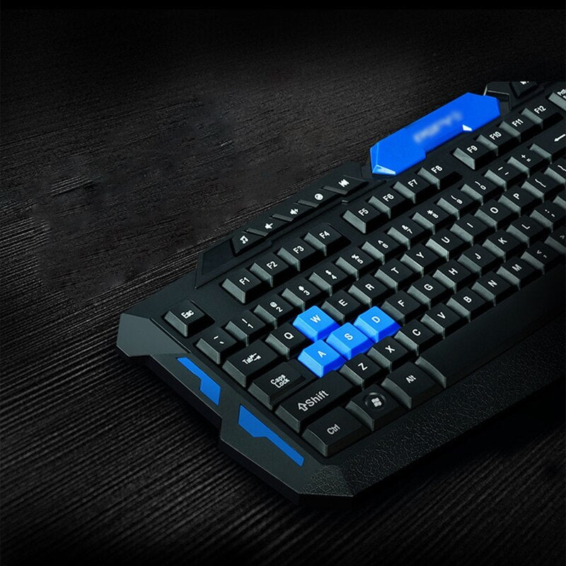 Hk8100 2.4 G Wireless Gaming Keyboard Mouse Combo Ergonomics Waterproof Optical for Pc Laptop Desktop Gamer