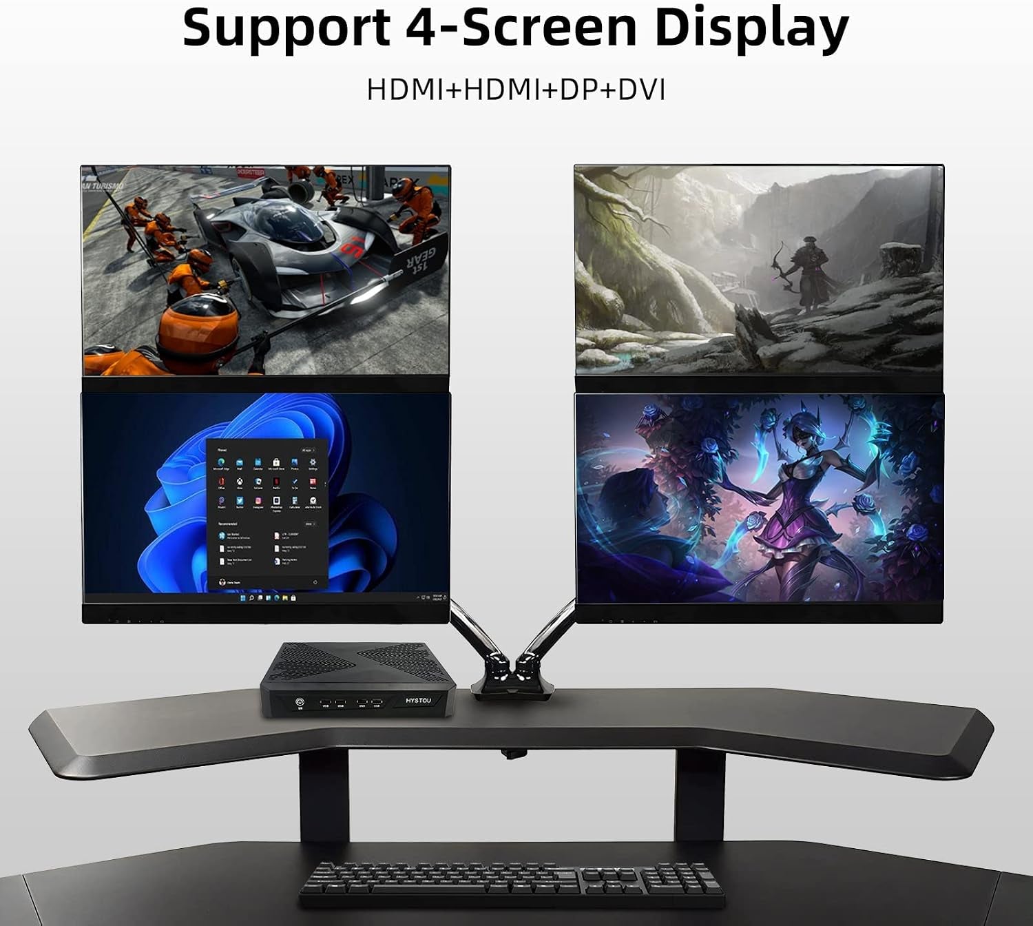 Mini Gaming PC Geforce GTX 1650, Small Desktop PC Windows 10 Pro Core I5-9400F 64GB DDR4 512GB SSD, Micro Computer RJ45 LAN, DP+2*HDMI+DVI, Wifi2.4G+5.0G, BT, 4Xusb 3.0, 2*SATA3.0